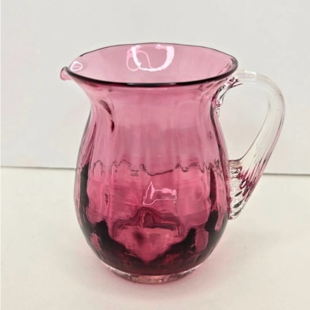 Pilgrim Cranberry Glass Pitcher
